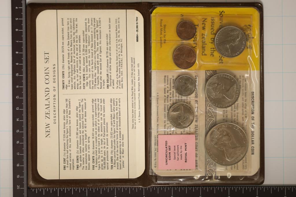1976 NEW ZEALAND 7 COIN BRILLIANT UNC SET (1 of 4)