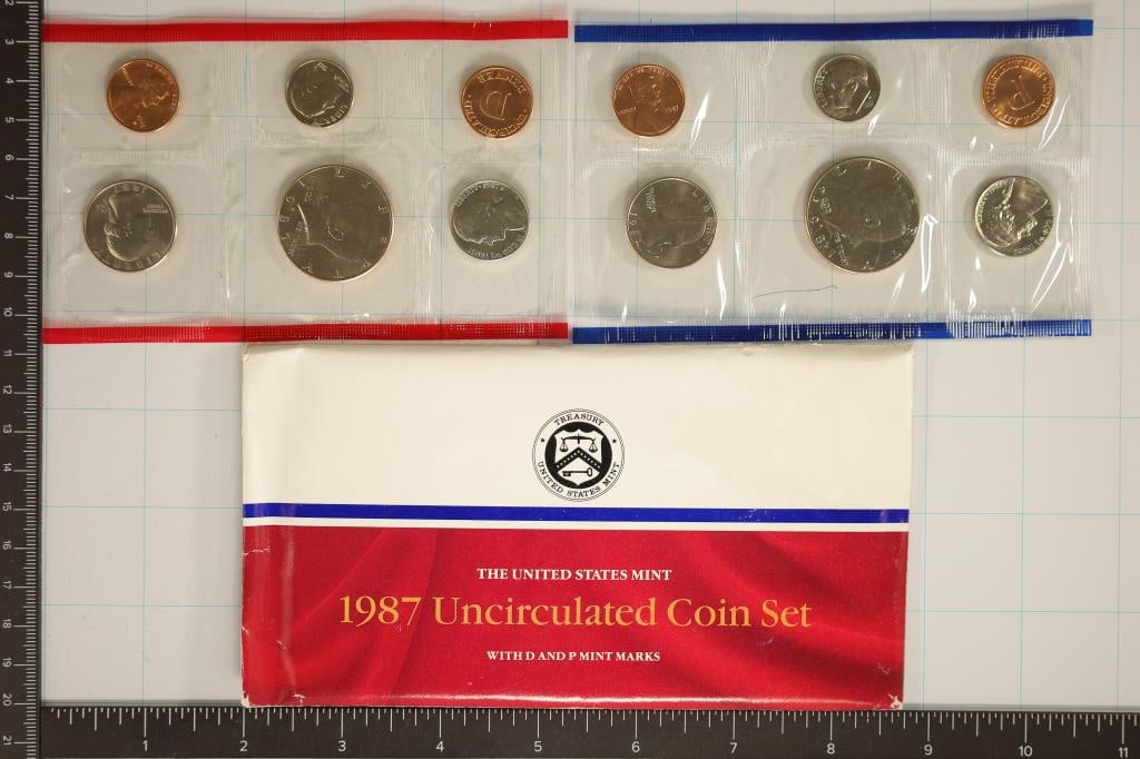 1987 US MINT SET (UNC) P/D (WITH ENVELOPE) (1 of 2)