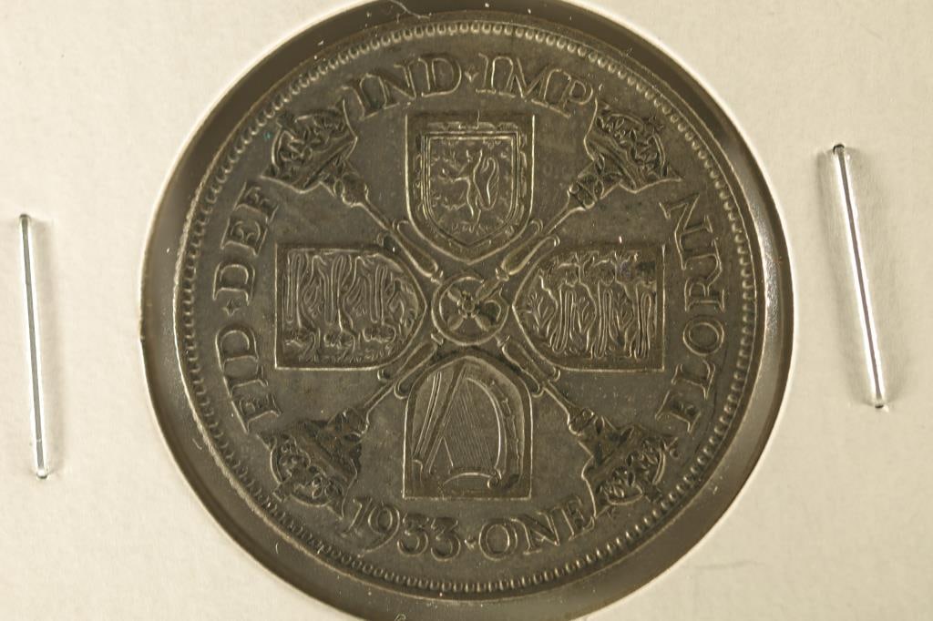 1933 GREAT BRITAIN 1 FLORIN  .1818 OZ. ASW (1 of 2)
