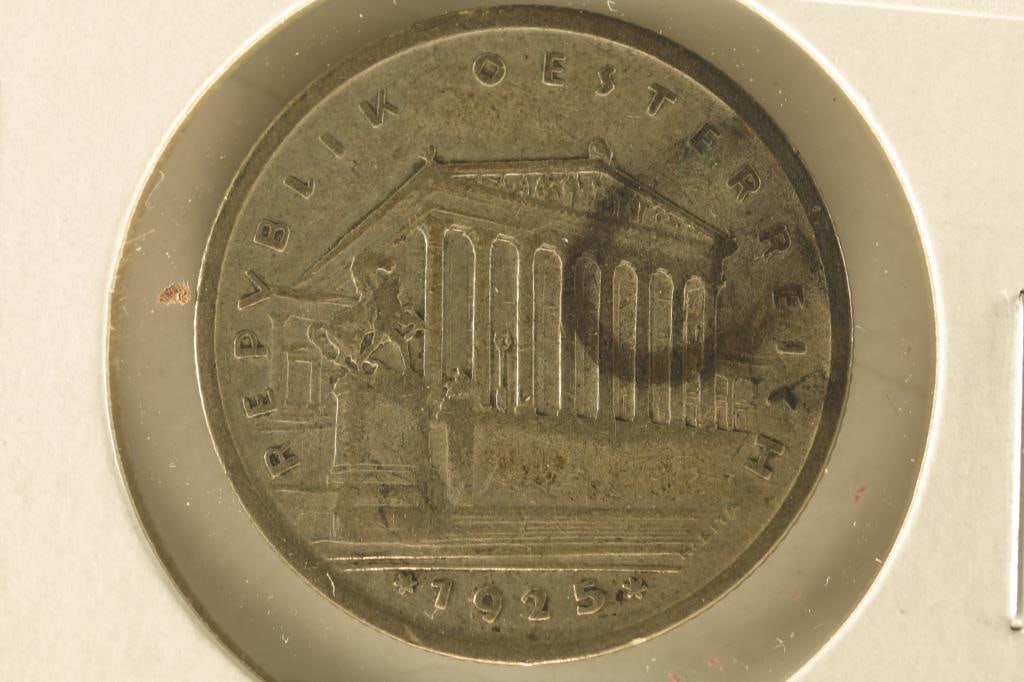 1925 AUSTRIA SILVER 1 SCHILLING .1235 OZ. ASW (1 of 2)