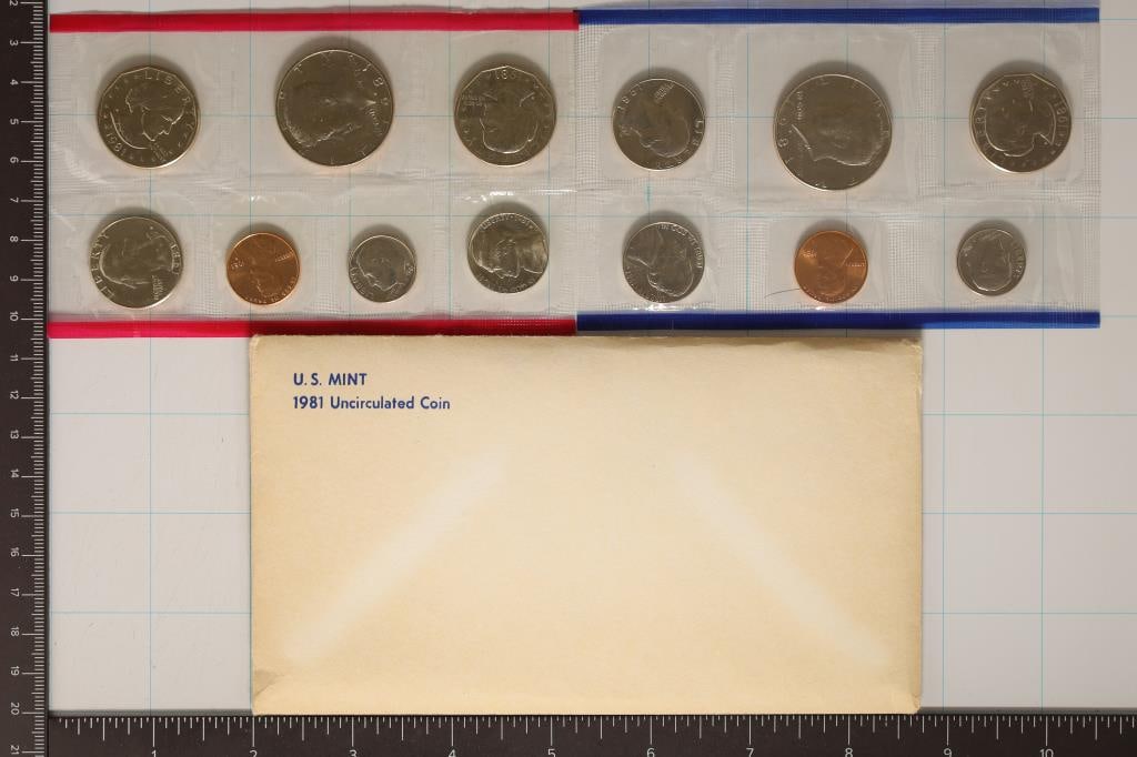 1981 US MINT SET (UNC) P/D/S (WITH ENVELOPE) (1 of 2)