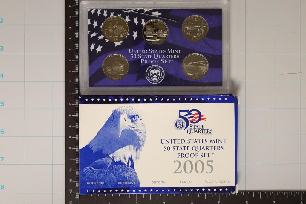 2005 US 50 STATE QUARTERS PROOF SET WITH BOX (1 of 2)