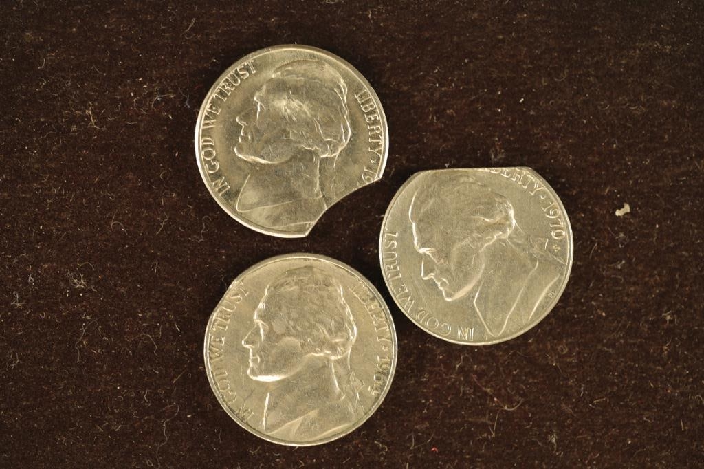 ERRORS-3 JEFFERSON NICKEL ERROR COINS ALL (1 of 2)