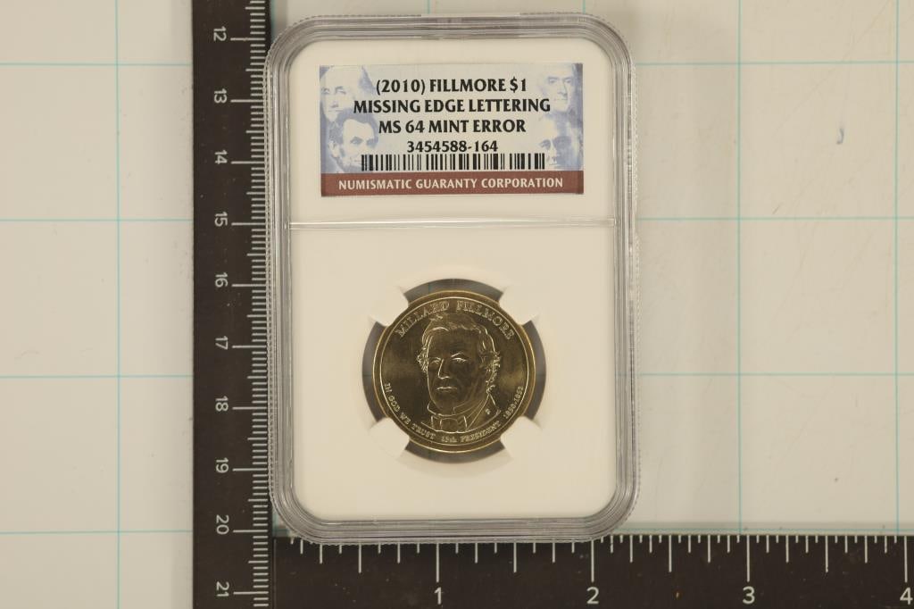 ERROR 2010 FILLMORE $1 MISSING EDGE LETTERING (1 of 2)