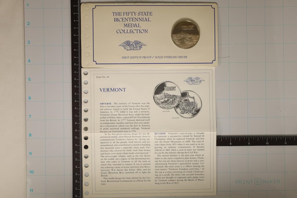 1.04 GRAM STERLING SILVER PF 50 STATE BICENTENNIAL (1 of 2)