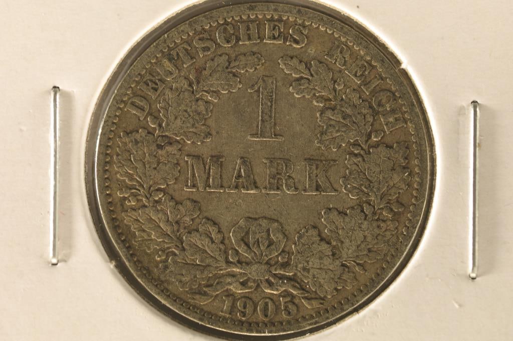 1905-A GERMAN SILVER 1 MARK .1606 OZ. ASW (1 of 2)
