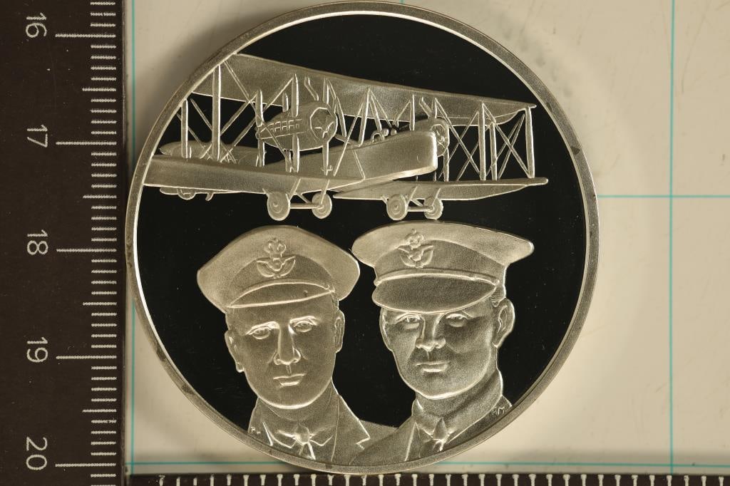1.23 TROY OZ. PROOF STERLING SILVER AVIATION ROUND (1 of 2)
