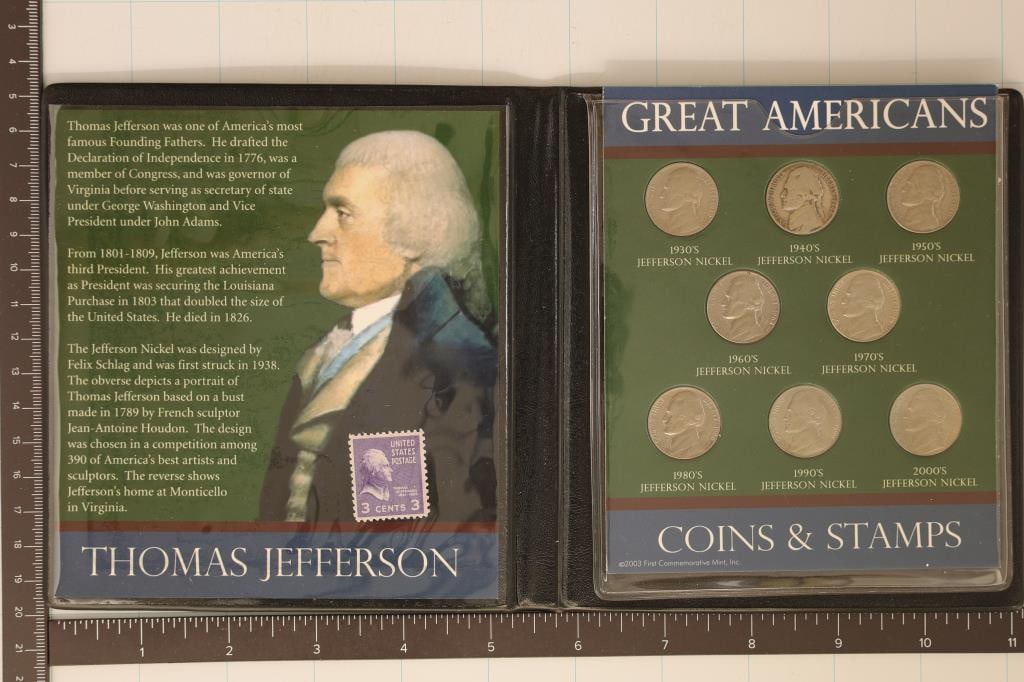 THOMAS JEFFERSON GREAT AMERICAN COINS & STAMP (1 of 4)