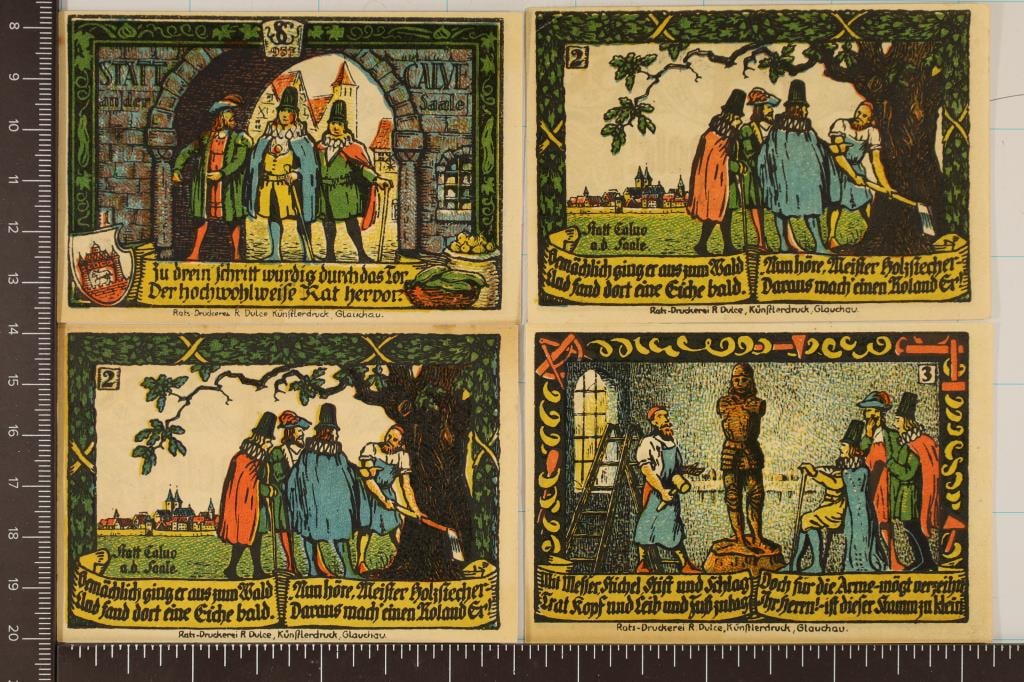 4-1917 GERMAN CALBE & GAALE 50 PFENNIG NOTGELDS (1 of 2)