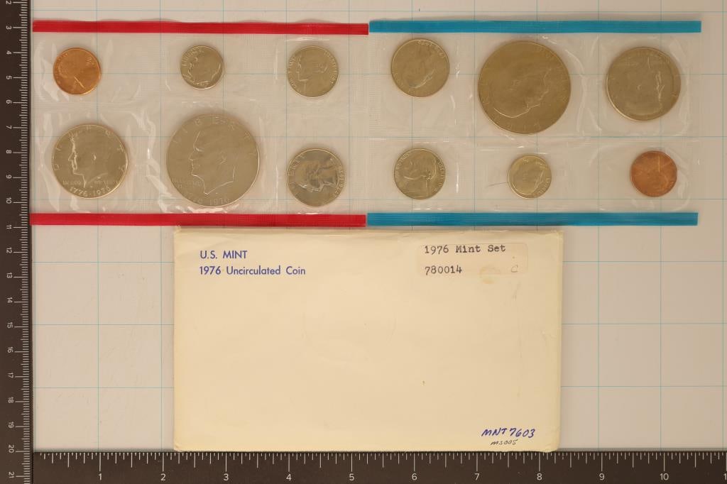 1976 US MINT SET (UNC) P/D (WITH ENVELOPE) (1 of 2)