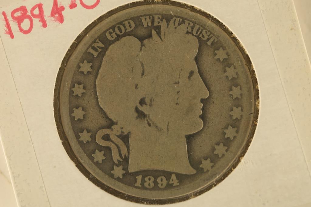1894-O SILVER BARBER HALF DOLLAR (1 of 2)
