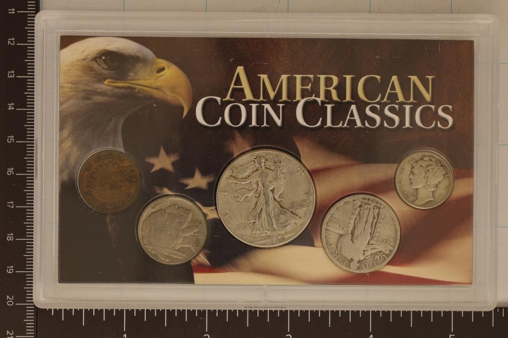 AMERICAN COIN CLASSIC FEATURING 5 US COINS: 1899 (1 of 2)