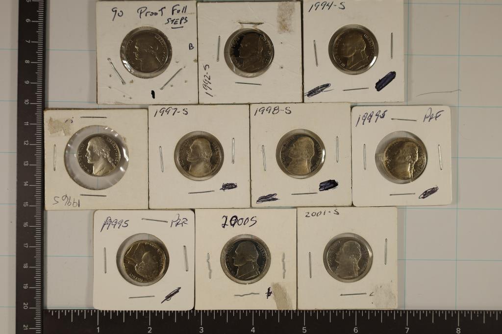 10-PROOF JEFFERSON NICKELS: 1990-S FULL STEPS, (1 of 2)