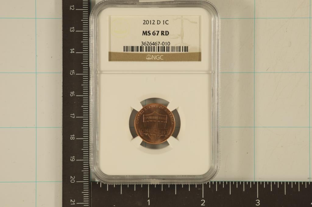 2012-D LINCOLN SHIELD CENT NGC MS67RD (1 of 2)