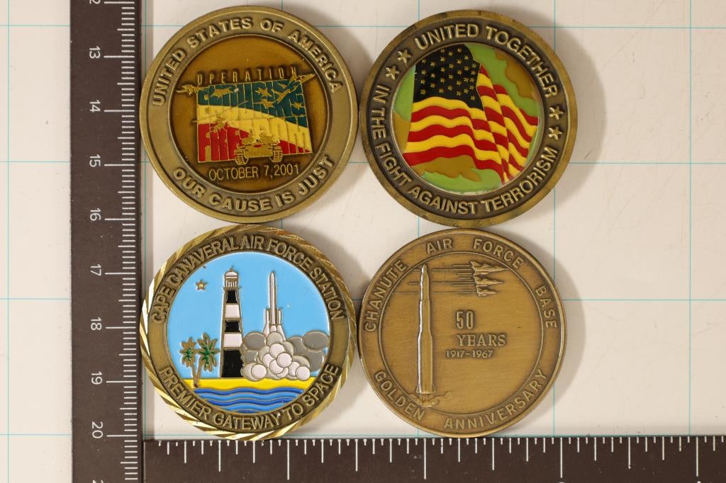 4-1 1/2" US MILITARY CHALLENGE COINS: 2001 (1 of 2)