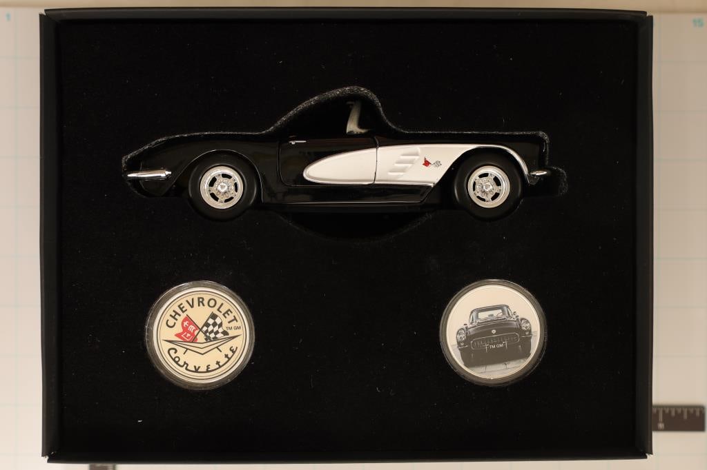 1959 CORVETTE WITH 2-1 TROY OZ .999 FINE SILVER (1 of 8)