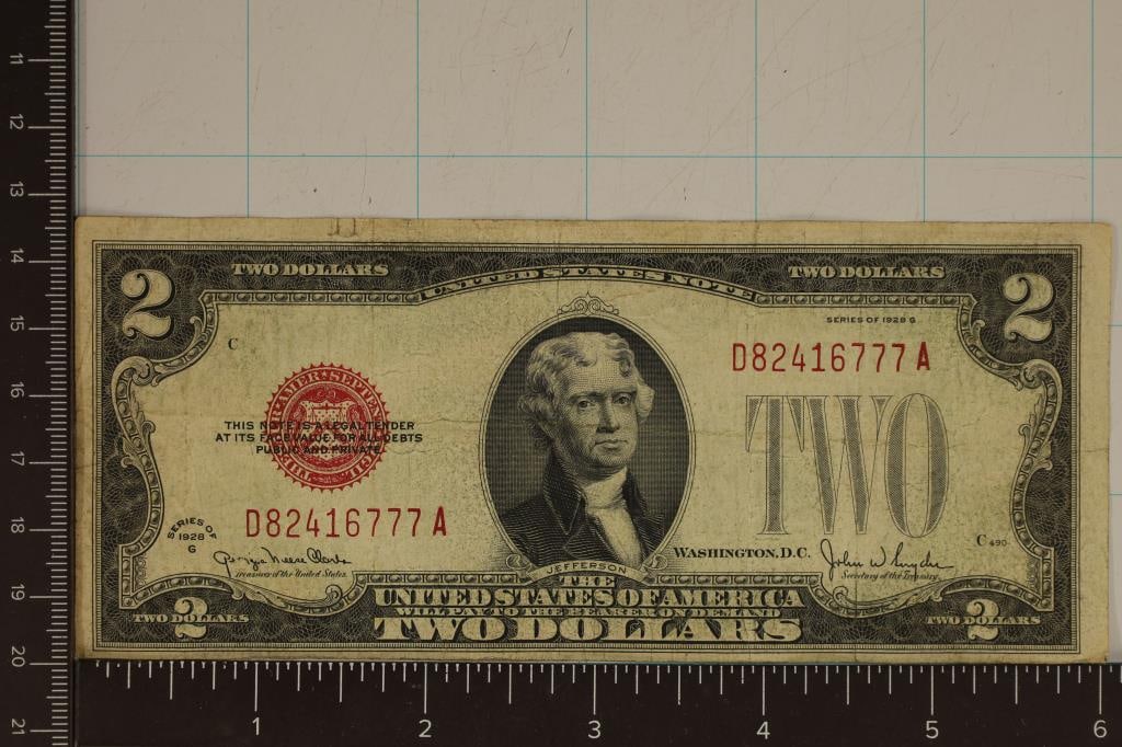 1928-G US $2 RED SEAL NOTE (1 of 2)