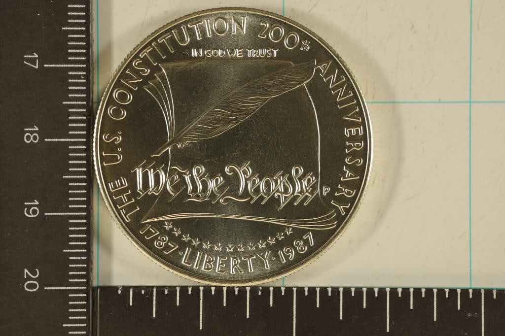 1987-P US PROOF SILVER DOLLAR "US CONSTITUTION" (1 of 2)