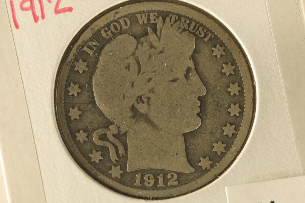 1912-S SILVER BARBER HALF DOLLAR (1 of 2)