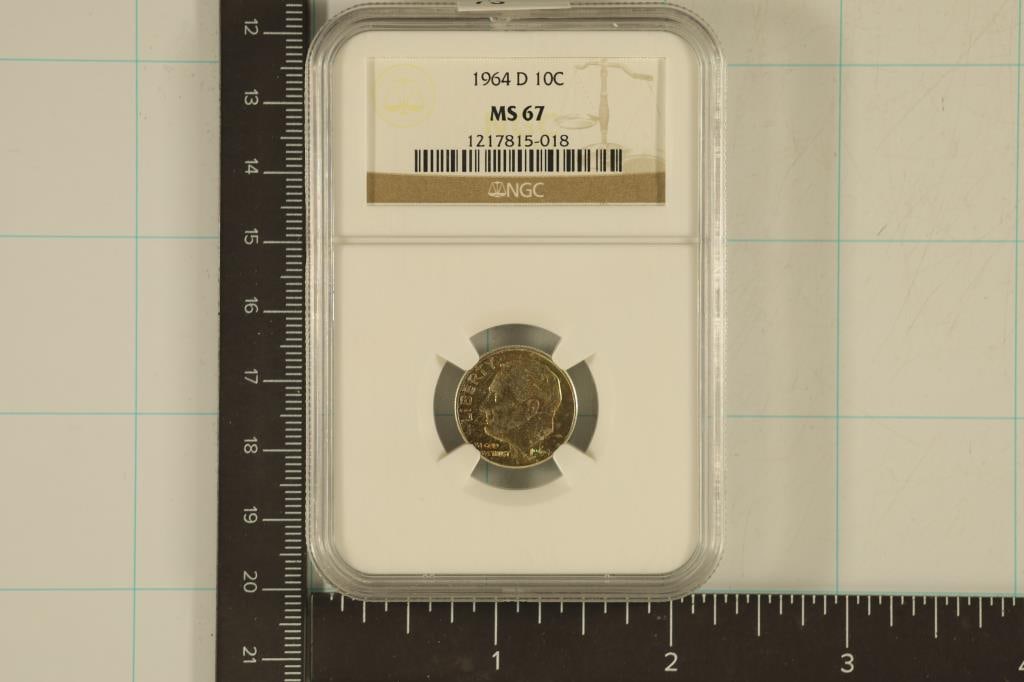 1964-D SILVER ROOSEVELT DIME NGC MS67 (1 of 2)