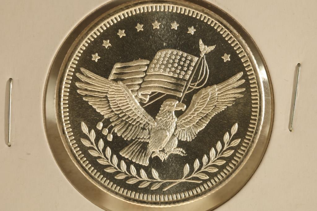 1 TROY OZ .999 FINE SILVER PF ROUND. SILVER TRADE (1 of 2)