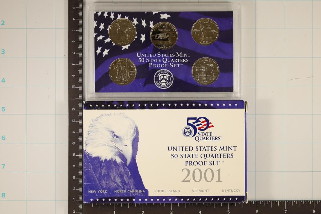 2001 US 50 STATE QUARTER PROOF SET (WITH BOX) (1 of 2)