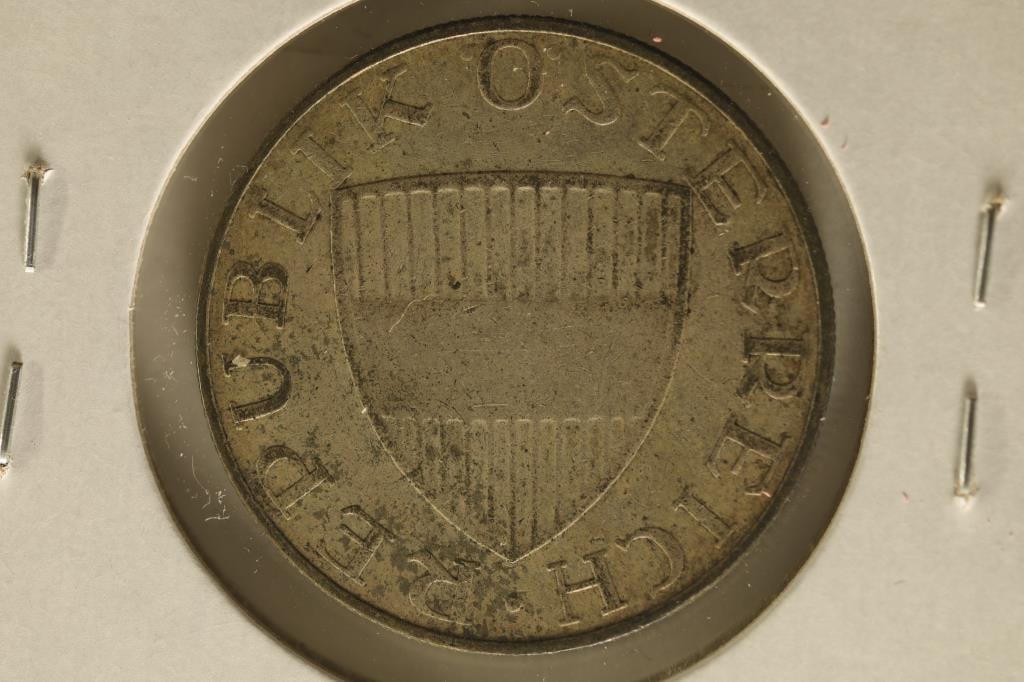 1958 AUSTRIA SILVER 10 SHILLING. 7.5 GRAMS (1 of 2)