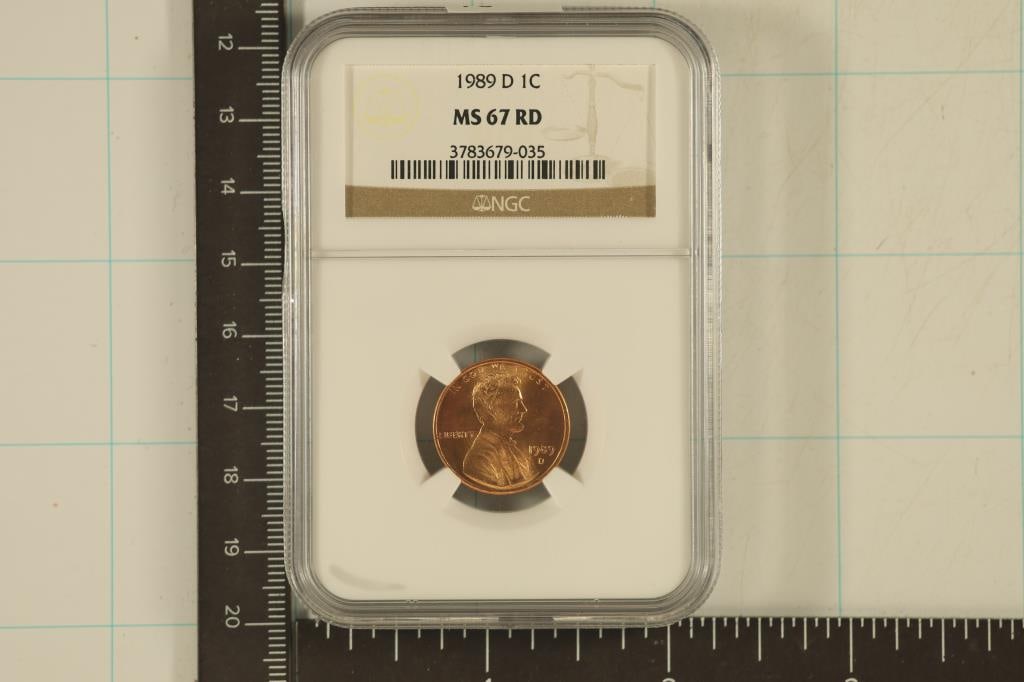 1989-D LINCOLN CENT NCG MS67RD (1 of 2)