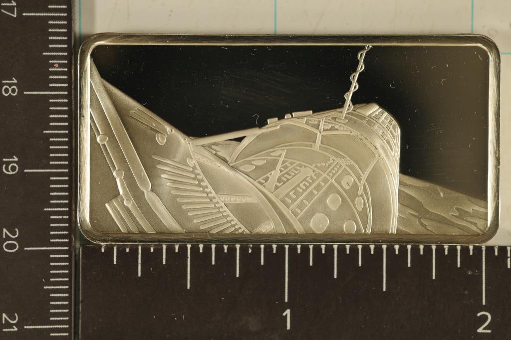 .93 TROY OZ. PROOF STERLING SILVER SPACE INGOT (1 of 2)