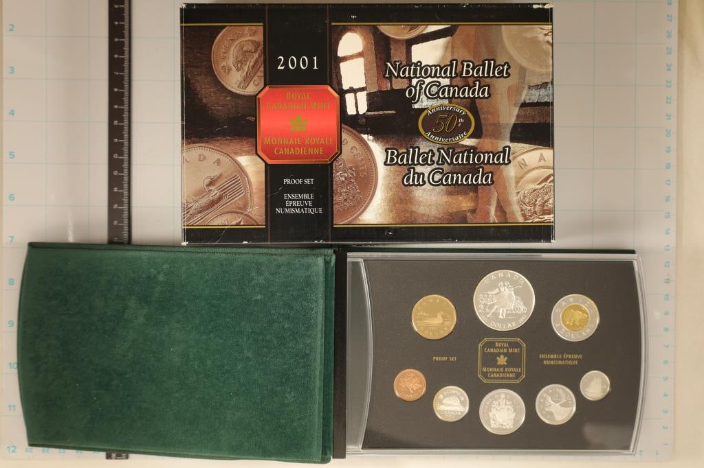 2001 CANADA SILVER PROOF SET IN ORIGINAL ROYAL (1 of 3)