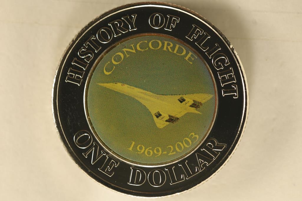 2003 COOK ISLAND PROOF $1 COIN WITH COLORIZED (1 of 2)