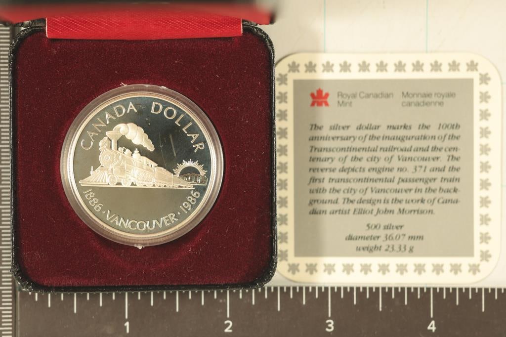 1986 CANADA VANCOUVER SILVER PROOF DOLLAR .3750 (1 of 3)