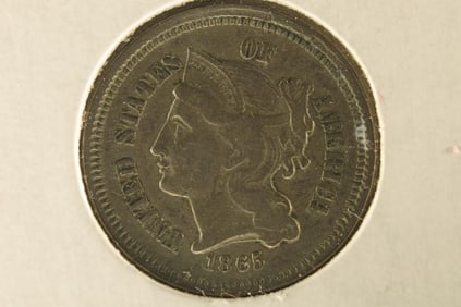 1865 THREE CENT "NICKEL"