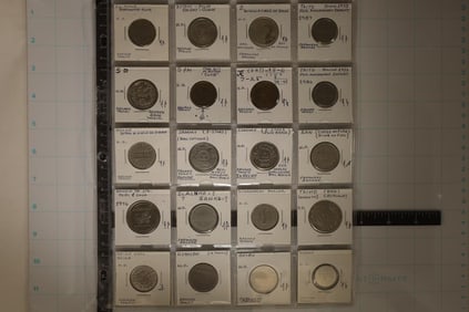 20 ASSORTED METAL JAPANESE GAMING TOKENS: SAKAE,