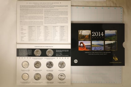 2014 AMERICA THE BEAUTIFUL QUARTERS UNC COIN SET