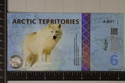 2012 ARCTIC TERRITORIES 6 POLAR DOLLAR CRISP UNC