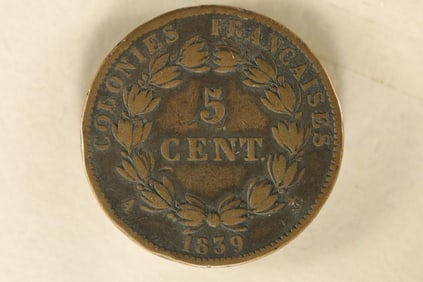 1839 FRENCH 5 CENTIMES