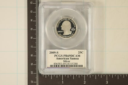 2009-S AMERICAN SAMOA SILVER QUARTER PCGS PR69DCAM