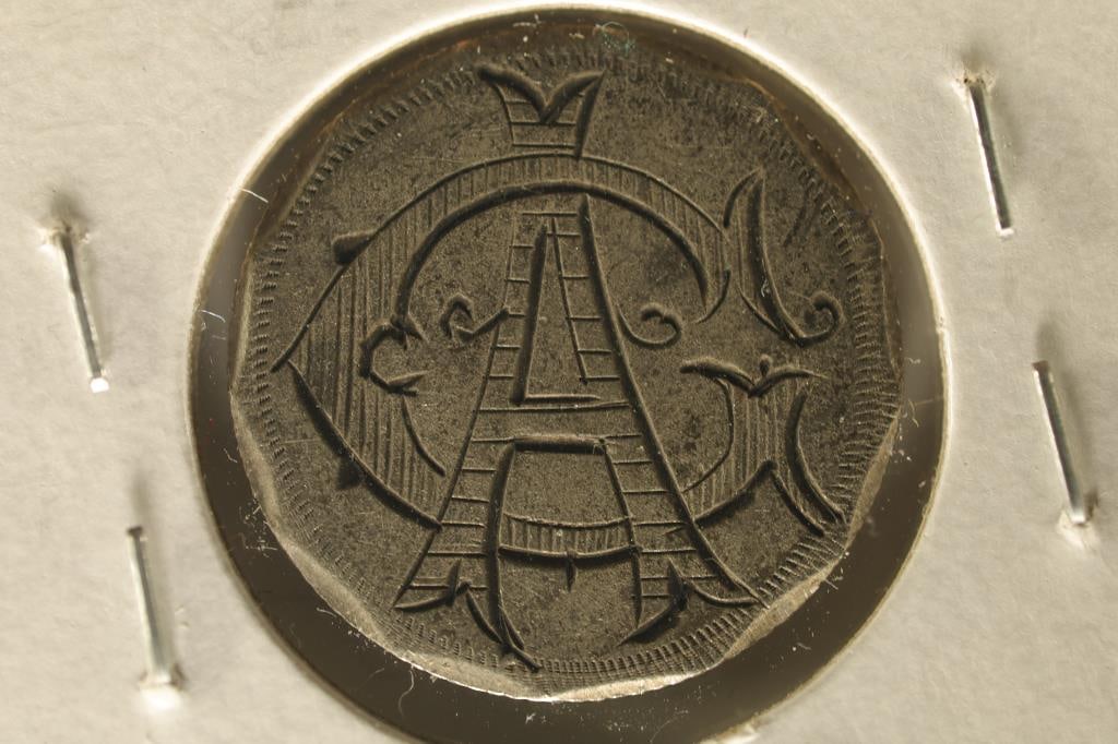 LOVE TOKEN ON CANADA SILVER 10 CENTS (1 of 2)