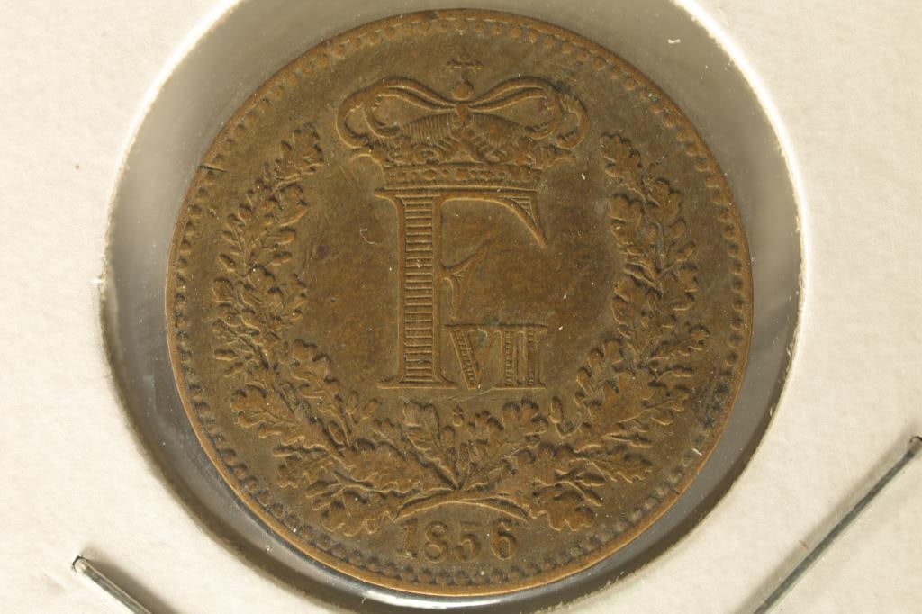 1856 DENMARK 1 SKILLING KM-763 VERY FINE (1 of 2)