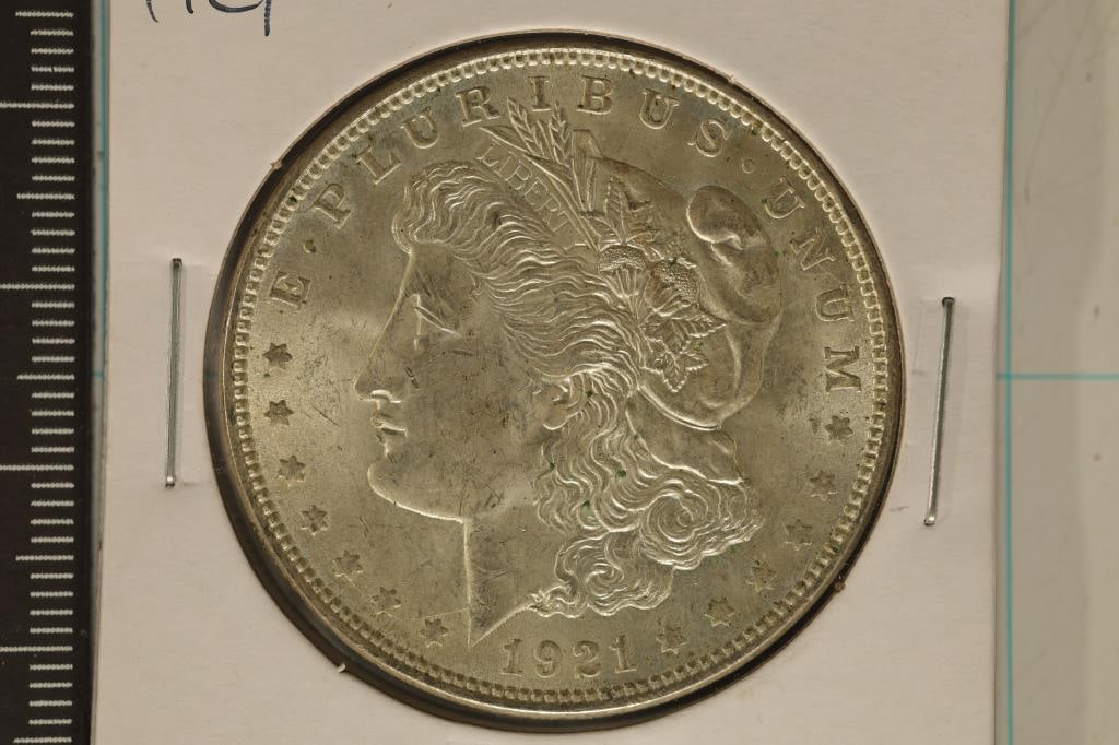 1921 MORGAN SILVER DOLLAR AU/UNC (1 of 2)