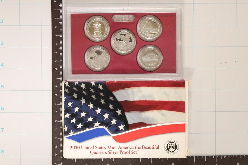 2010 SILVER US 50 STATE QUARTERS PROOF SET WITHBOX (1 of 2)