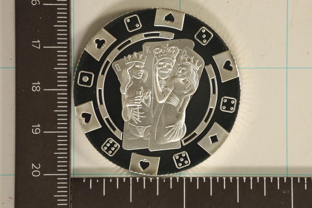 1 TROY OZ .999 FINE SILVER ADULT THEMED ROUND PF (1 of 2)
