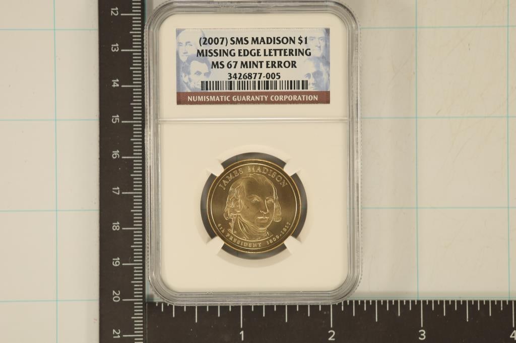 ERROR 2007 SMS MADISON MISSING EDGE LETTERING $1 (1 of 2)