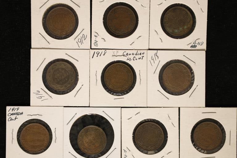10-CANADA LARGE CENTS: 1912-1920 (1 of 2)