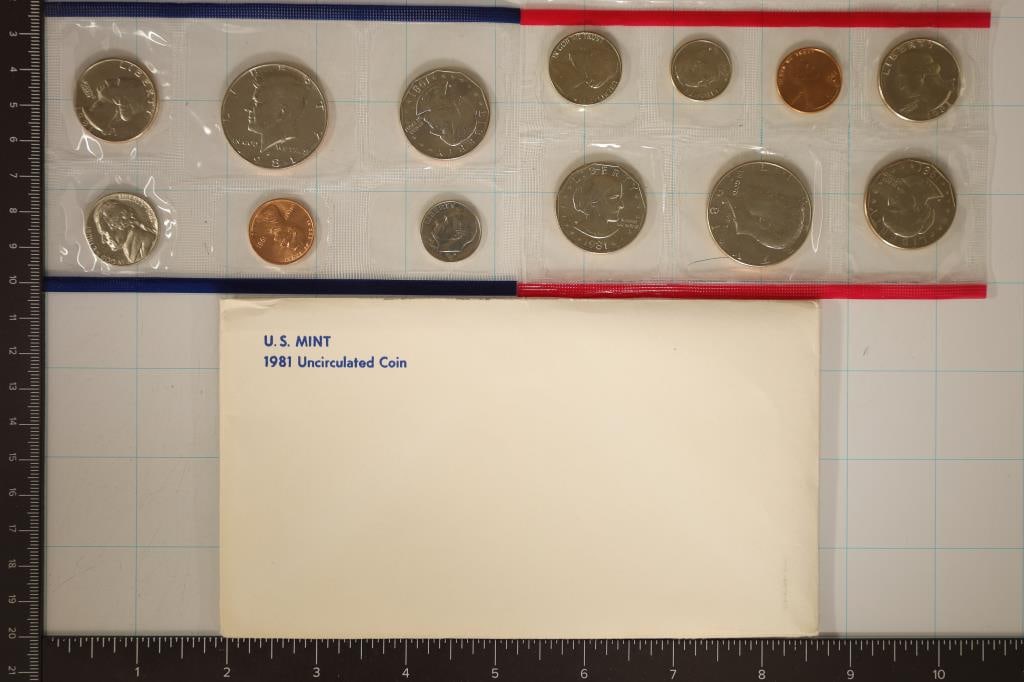 1981 US MINT SET (UNC) P/D/S (WITH ENVELOPE) (1 of 2)