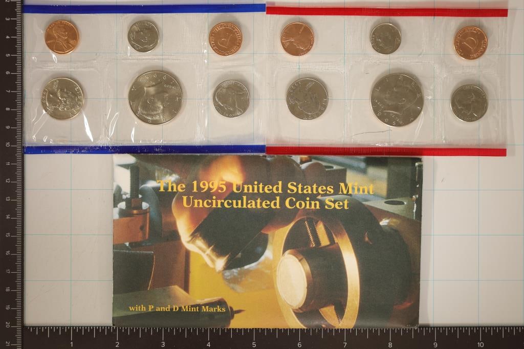 1995 US MINT SET (UNC) P/D (WITH ENVELOPE) (1 of 2)