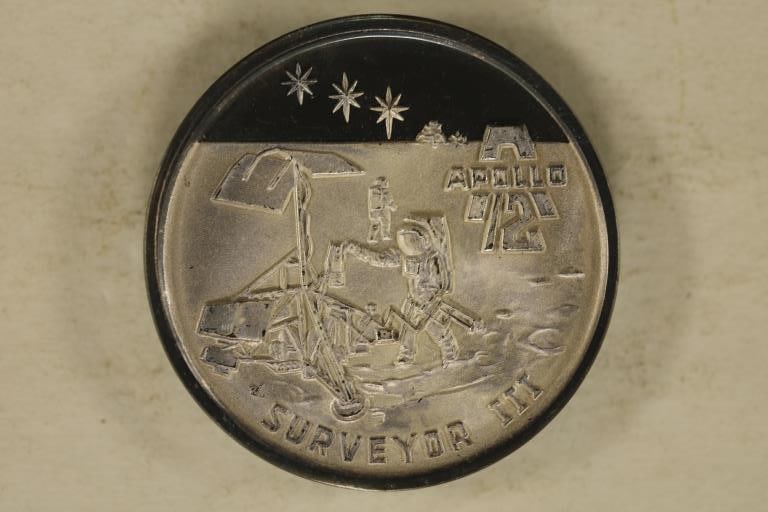 21.3 GRAMS .999 SILVER APOLLO 12 SPACE ROUND, (1 of 2)