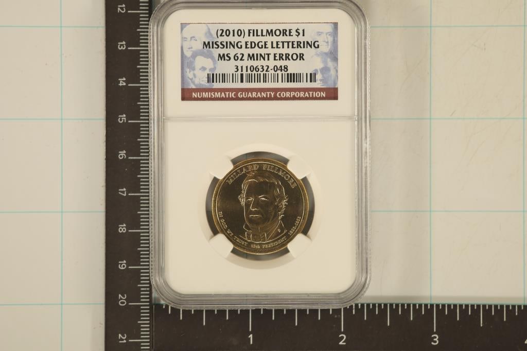 ERROR 2010 FILLMORE MISSING EDGE LETTERING US $1 (1 of 2)