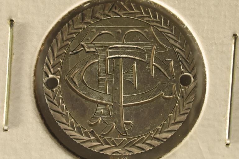 1877 SILVER LOVE TOKEN "CFT" ON A BEAUTIFUL SEATED (1 of 2)